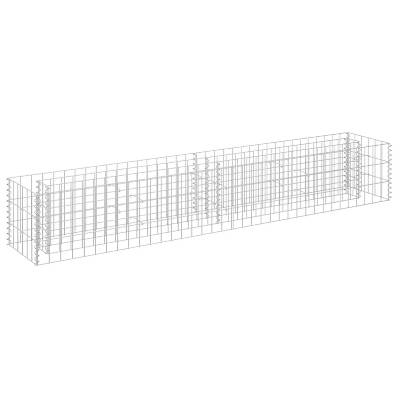 Gabion raised bed galvanized steel 180 x 50 x 100cm, 30cm H x 180cm W x 30cm D