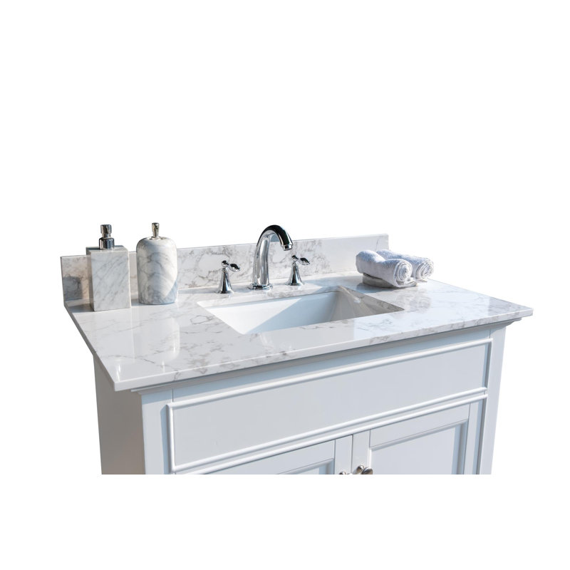 Lavabo encastré rectangulaire en céramique, Centres de 4 po