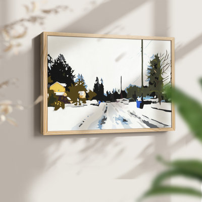 Hiver - Reproduction encadrée - Restickable