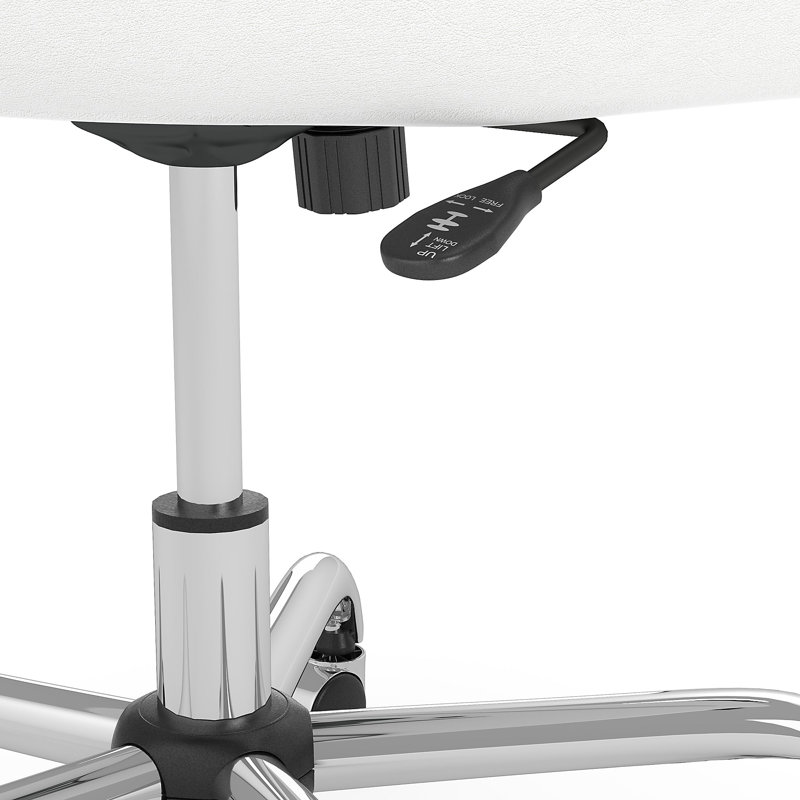 Chaise de travail à dossier moyen Laimonis, Blanc