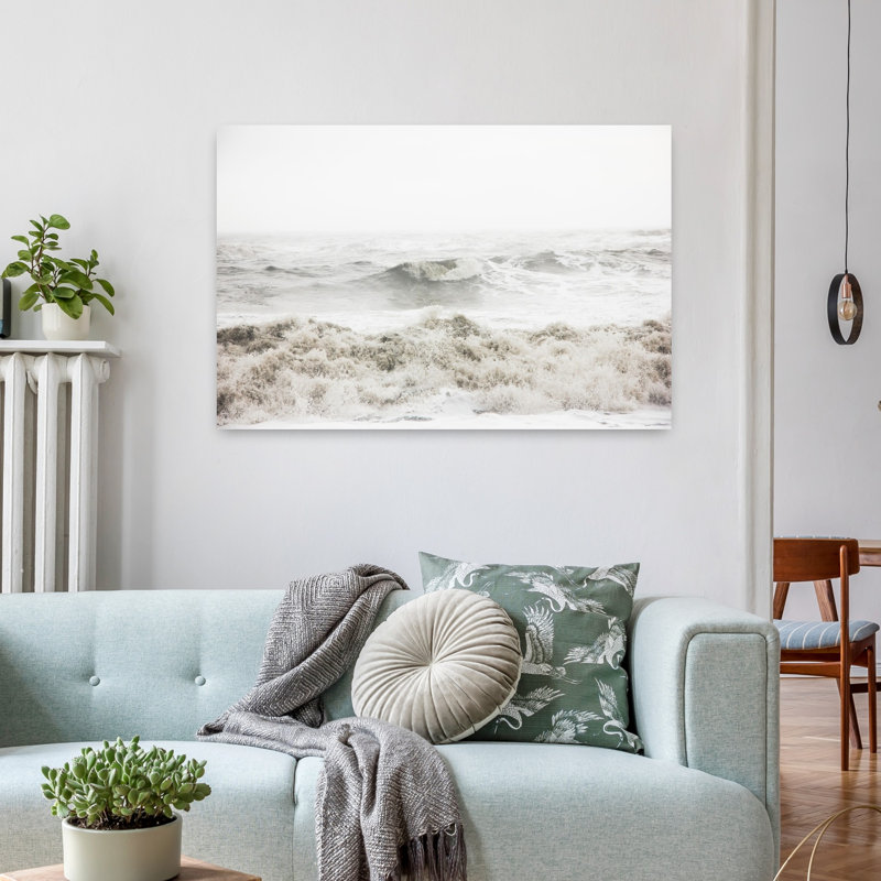 Breaking Waves, art abstrait de l'océan côtier, H 24 po x l 24 po