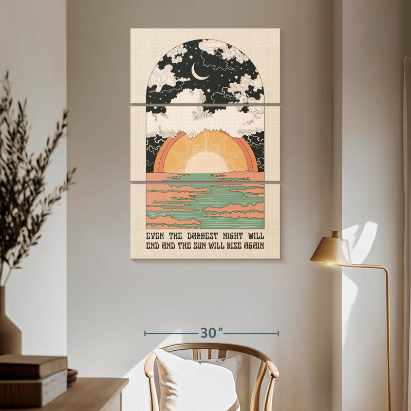 Tergel The Sun Will Rise, 65" H x 42" W