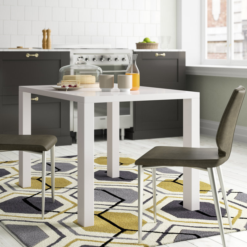 MONROE HIGH GLOSS DINING TABLE, Black, H75 x L120 x W80cm