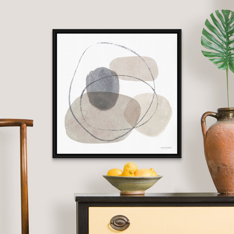 « Think Neutral 07 » par Lisa audit, reproduction d’art sur toile, H 26 po x l 26 po x P 1,75 po, Cadre noir