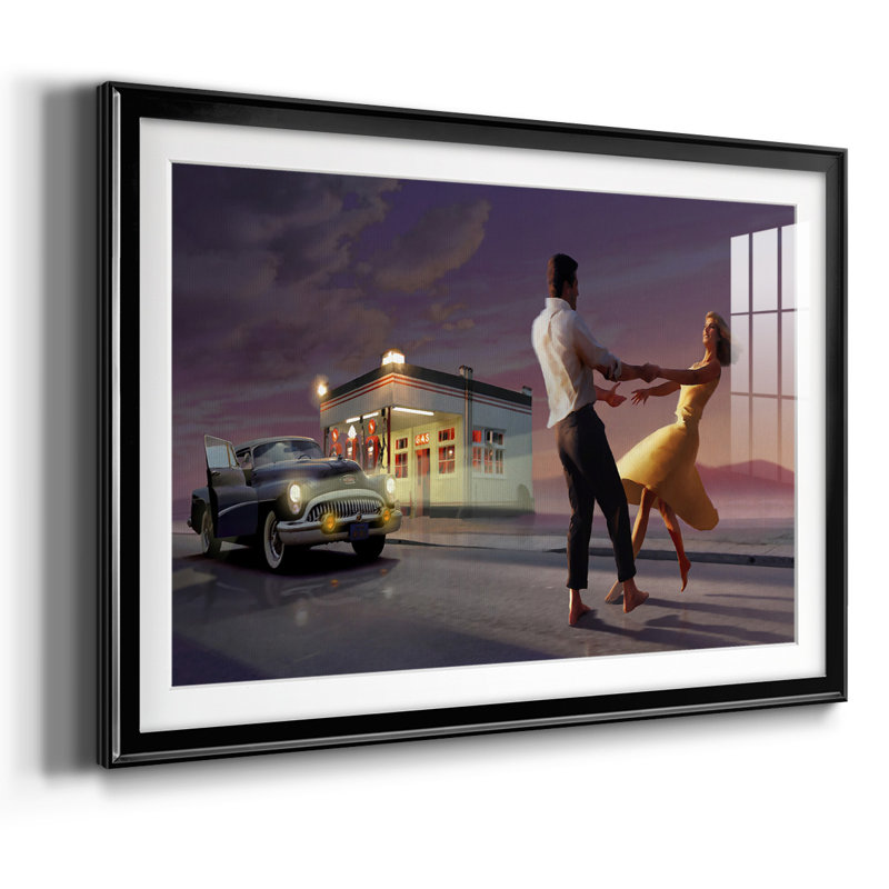 Night Dance, reproduction d'art encadrée, Noir, H 27 po x l 39 po x P 1,5 po