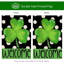 Drapeau de jardin de la Saint-Patrick, trèfle à deux faces, trèfle vert, petite toile de jute, pois de bienvenue, drapeau pour l'extérieur