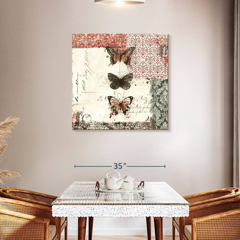 Brampt Bees And Butterflies II, 36" H x 36" W