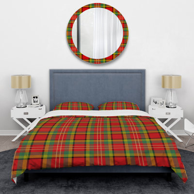Red/Green Microfiber 2 Piece Duvet Cover Set