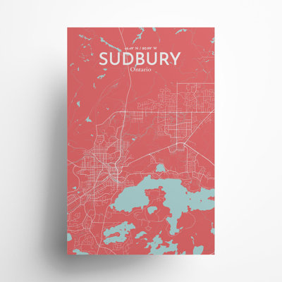 Sudbury City Map, impression