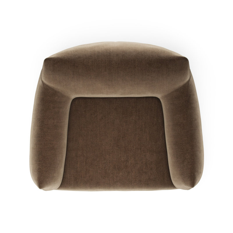 Margot Upholstered Swivel Chair, Altair Mushroom Polyester