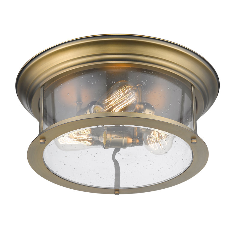 Plafonnier encastré 3 lumières 15,5 po Canale, Laiton héritage