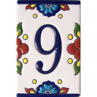 Carrelage TalaMex mexicain Talavera Mission numéro neuf