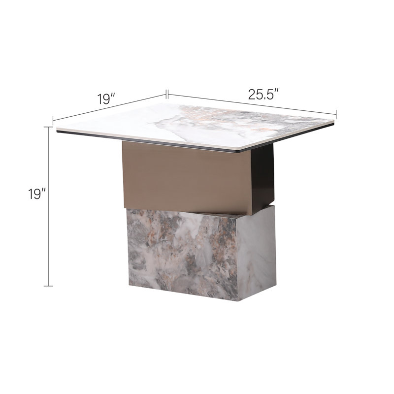 Table de bout en marbre Kinlen