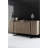 Modern Console Table with Metal Legs, Walnut & Black Finish, 63.0 x 13.8 x 31.5 inches | 100% Melamine Coated Particle Board, Thickness: 0.7 inches | Stylish & Functional for Living Room or Entryway, Durable Design-582755367