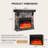Electric Fireplace With Mantel, 23" Electric Fireplace Heater With Faux-stone Mantel-1963060971
