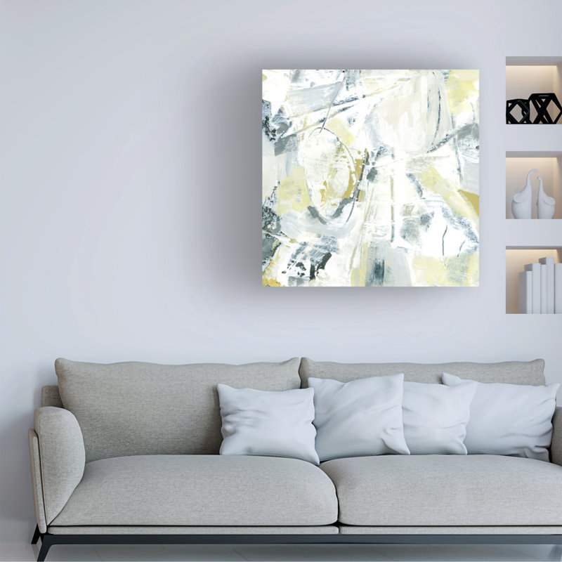 "Citron Graffiti III" sur toile, H 18 po x l 18 po