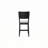 2pc Black/light Grey Counter Height Chair