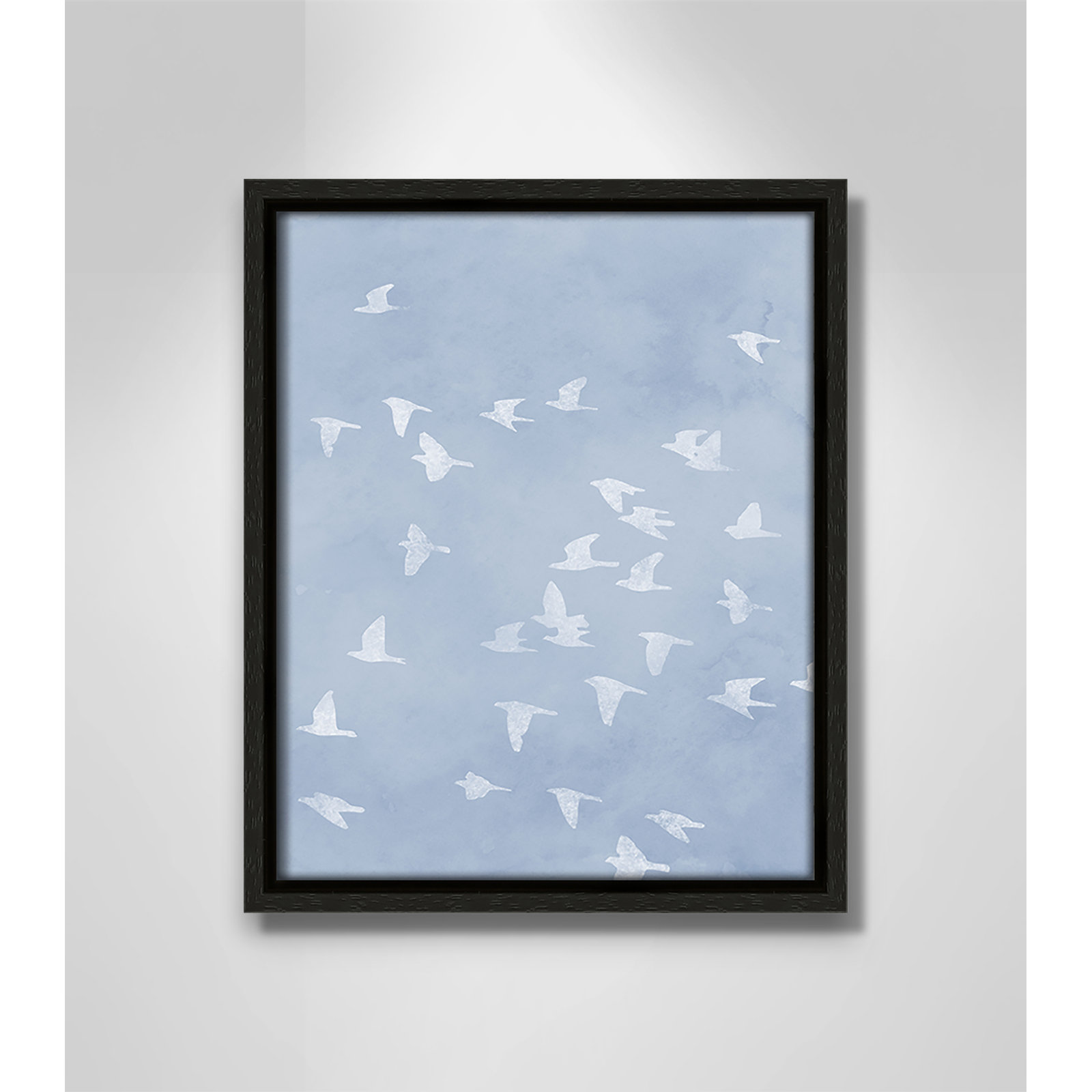 Flying Friends Print by Marcus Prime, 9.5'' W x 11.5'' H, Espresso Floater
