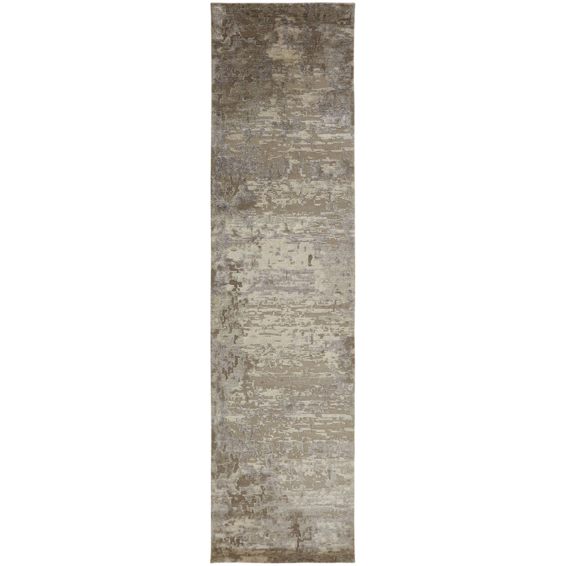 Hand Knotted Area Rug, Runner 2'6" x 10'