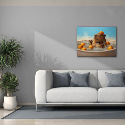 Epic Graffiti 'Capy State Of Mind'  by Lucia Heffernan Canvas Wall Art, 34" x 26"