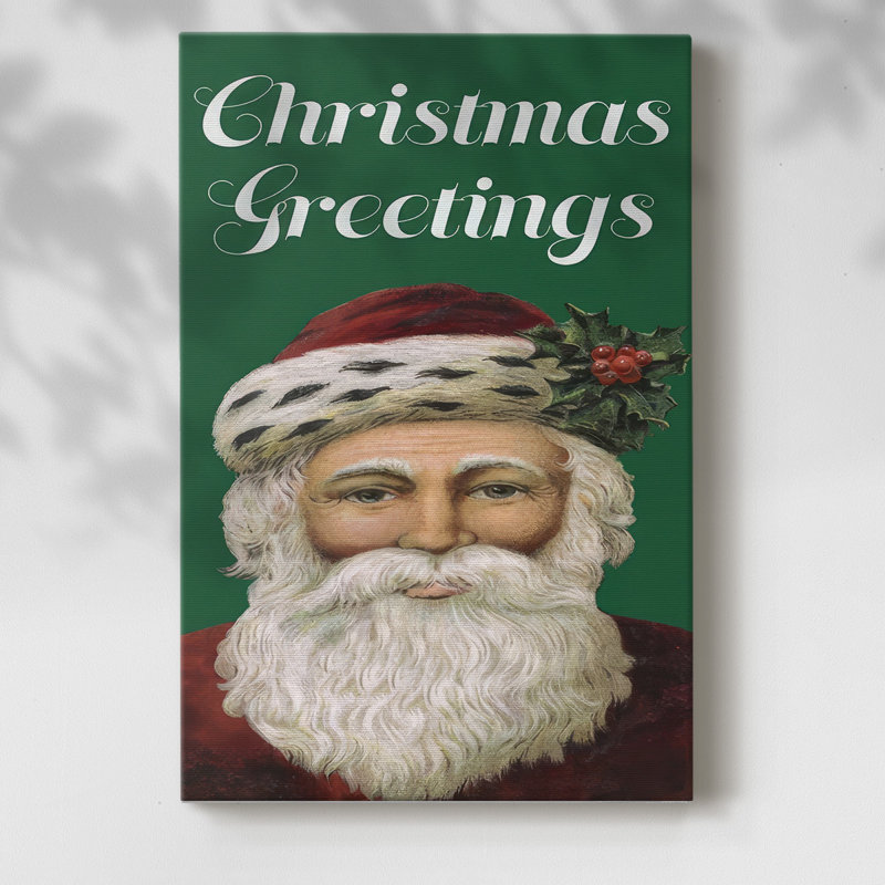 Père Noël rétro I, H 18 po x l 12 po x P 1,5 po