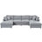 Kustas 130" Chenille Sectional Sofa-1941602198