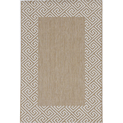Tapis carré carré touffeté à motif géométrique