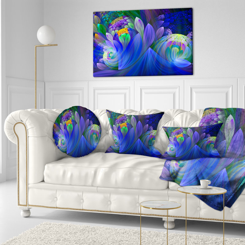 Coussin lombaire floral fractal