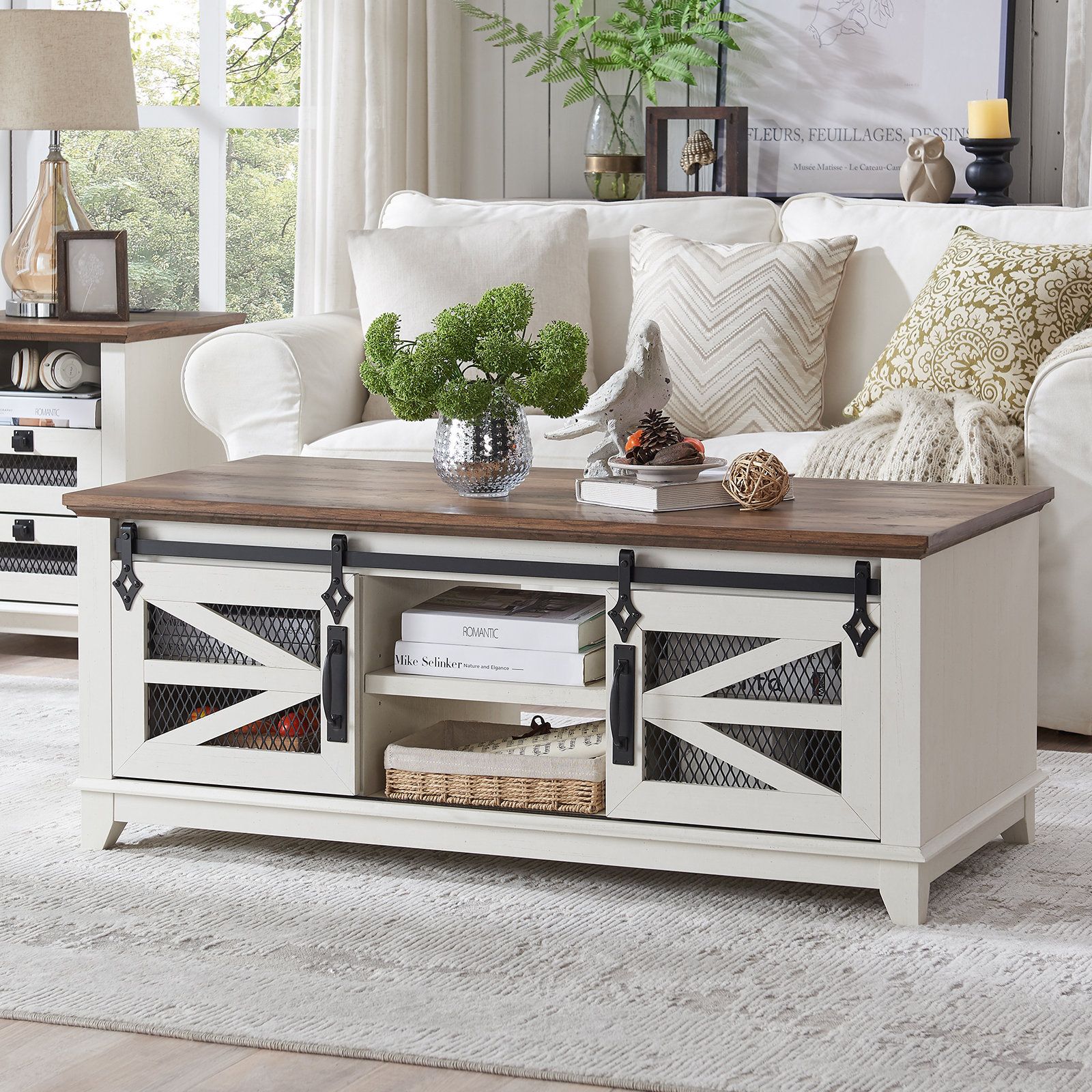 Laurel Foundry Modern Farmhouse® Emrys 48" Farmhouse Coffee Table With ...