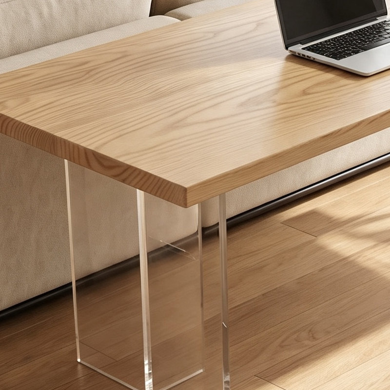 Bureau flottant en acrylique de style européen, H 29,52 po x l 78,74 po x P 27,55 po