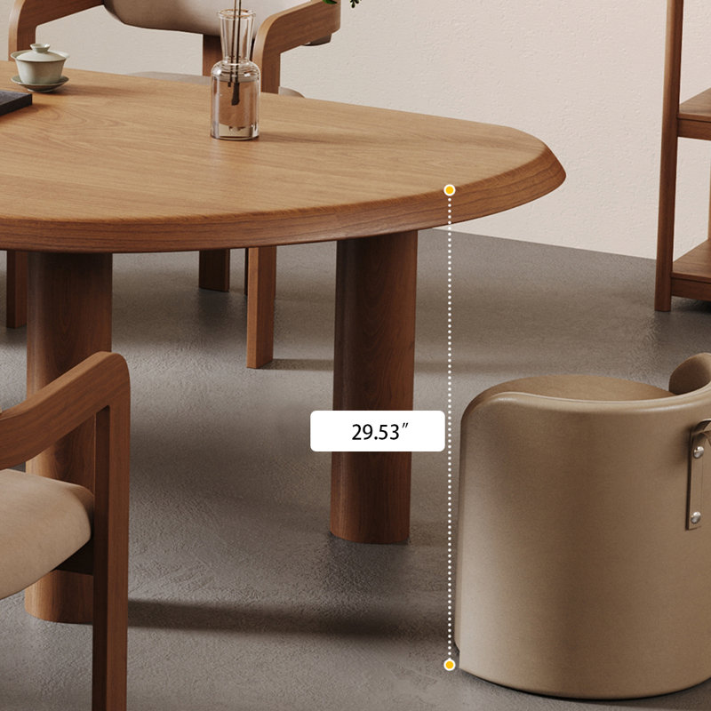 Table de salle à manger Free, Brun, H 29,53 po x L 70,87 po x l 33,46 po