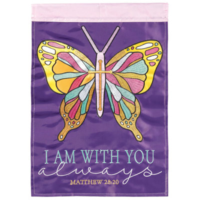 Double Sided 18 in. H x 13 in. W Polyester Animal Garden flag