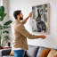 Quiet Rabbit Study Modern - Wrapped Canvas-451579604-451579625