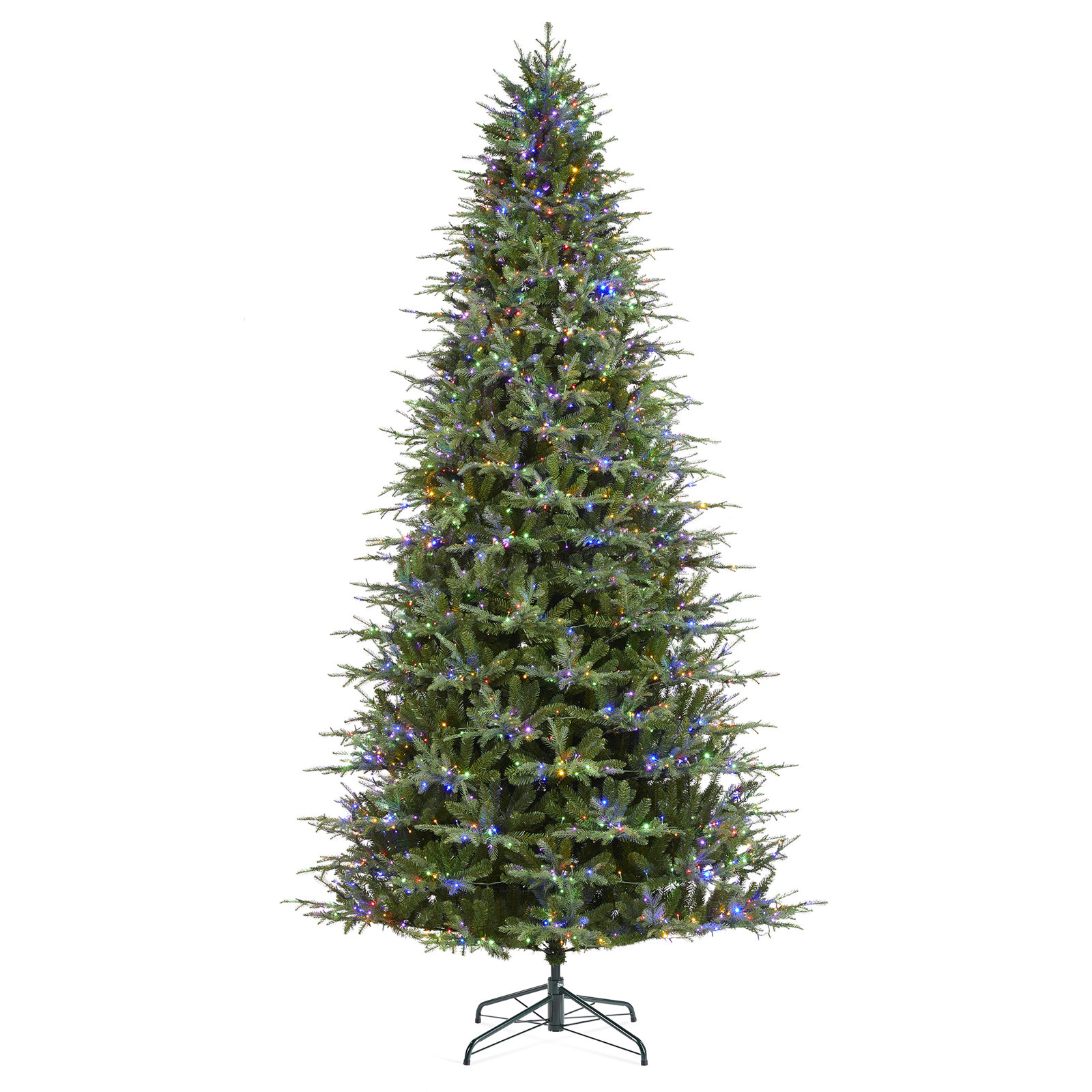 Leilonie Flocked Pre-Lit Fir Christmas Tree, 11' H