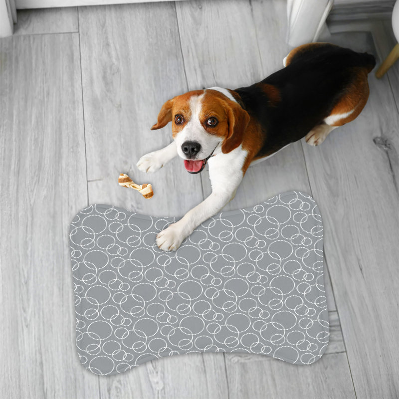 Tapis à motif d'os gris 1 pièce