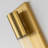 Flush Mounted Ribbed Glass Wall Sconce