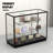 70”d * 20”w * 38”h - Retail Full Vision Showcase - Glass Display Case With Black Aluminum Frame And Led Lights
