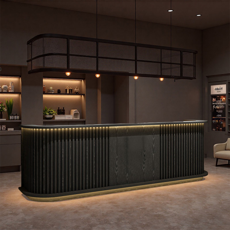 Sonette élégante et minimaliste à usages multiples pour bars et salons commerciaux, Noir