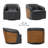 Genuine Leather Swivel Barrel Chair(Set Of 2)-223032019
