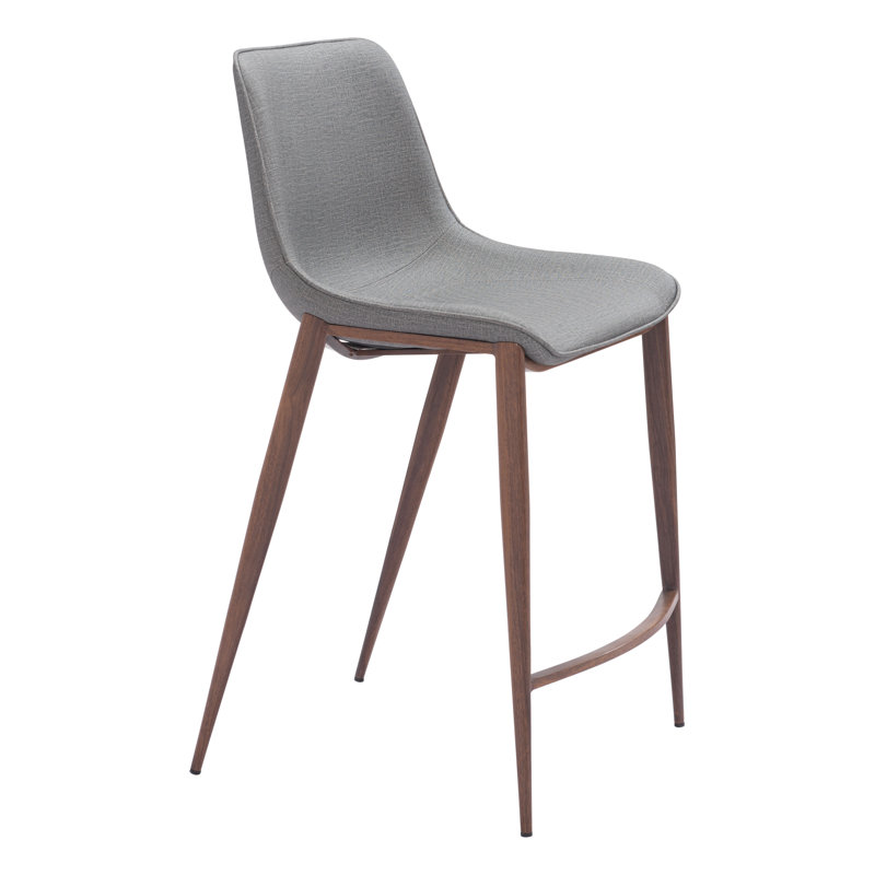 Tabouret de bar Hostetter (ensemble de 2), Gris, Tabouret de comptoir (siège d'une hauteur de 25,8