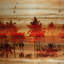 Crimson Palms par Parvez Taj - reproduction d'art sur bois de pin naturel-800907990