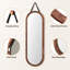 Miroir mural ovale en bois
