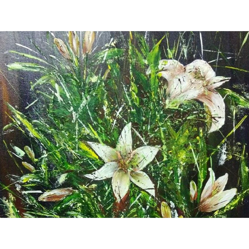 Bloom - bouquet de fleurs | Acrylique sur toile | Par Jolly Sharma
