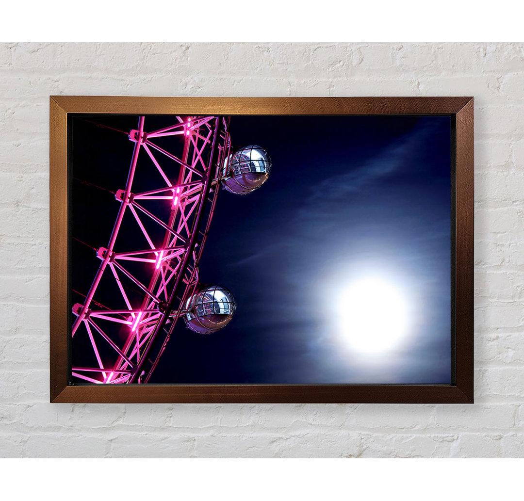 London Eye Pods In The Moonlight - Einzelne Bilderrahmen Kunstdrucke