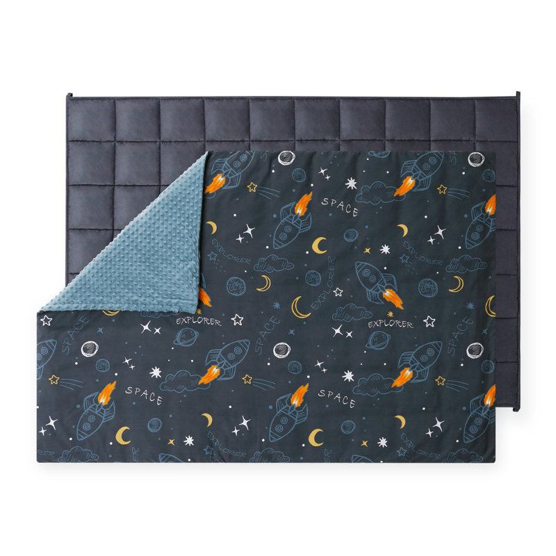  Jeté en coton pour enfants, 60" L x 41" W, Space Rocket, 7 lb