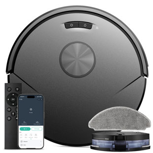 Robot Vacuum And Mop Combo With 8000Pa Suction, Ultra-Thin, 120-Min Runtime, Self-Charging, App & Remote Control