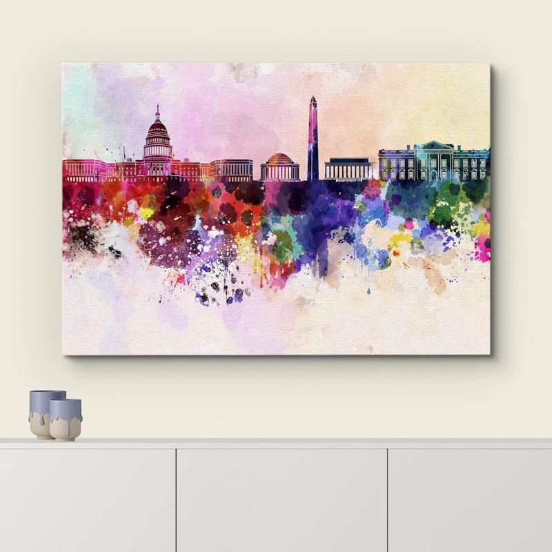 Washington DC Skyline en arrière-plan, décoration sur toile