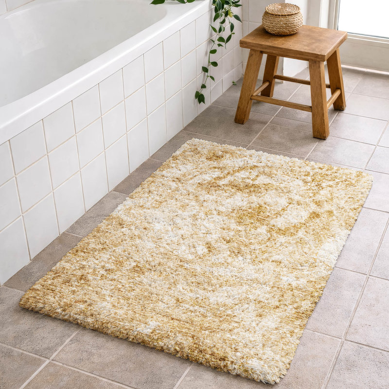 Tapis à poil long de qualité supérieure lavable à la machine ADS553, Beige, 1'8" x 2'6"