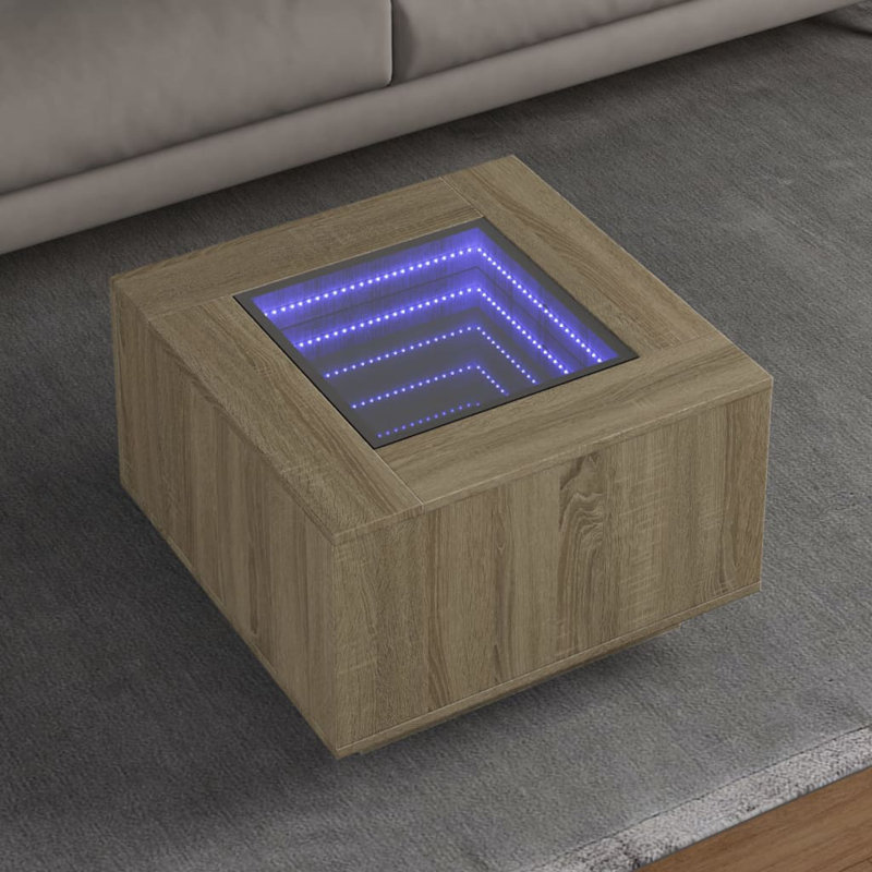 Dalraj Coffee Table, Sonoma Oak, Sonoma Oak/Transparent