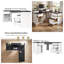 Bureau en L 59 po cannelé avec station de charge et armoire de rangement 59 po Modern-248989280
